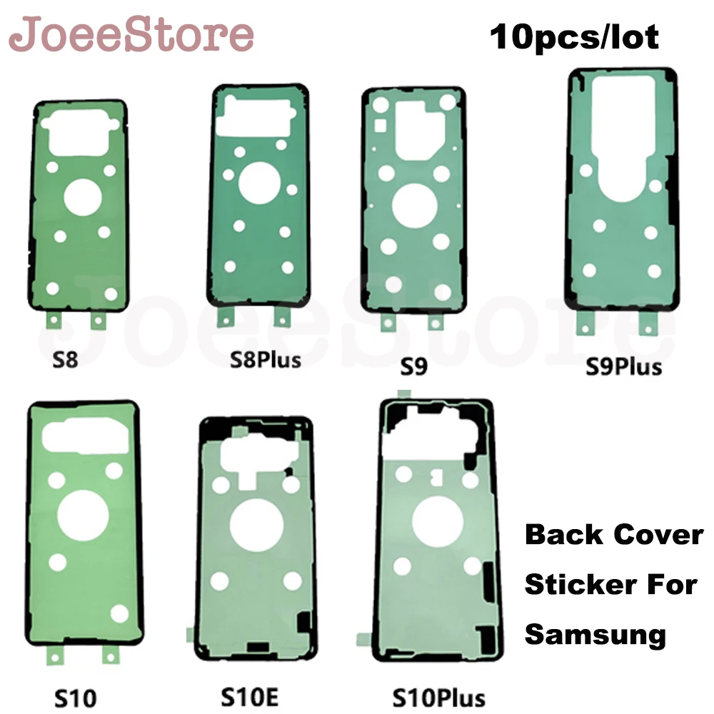 JoeeStore 10pcs Back Cover Sticker Adhesive For Samsung Galaxy S20 S10 S8 S9 Plus Ultra S7 Edge Back Battery Cover Sticker