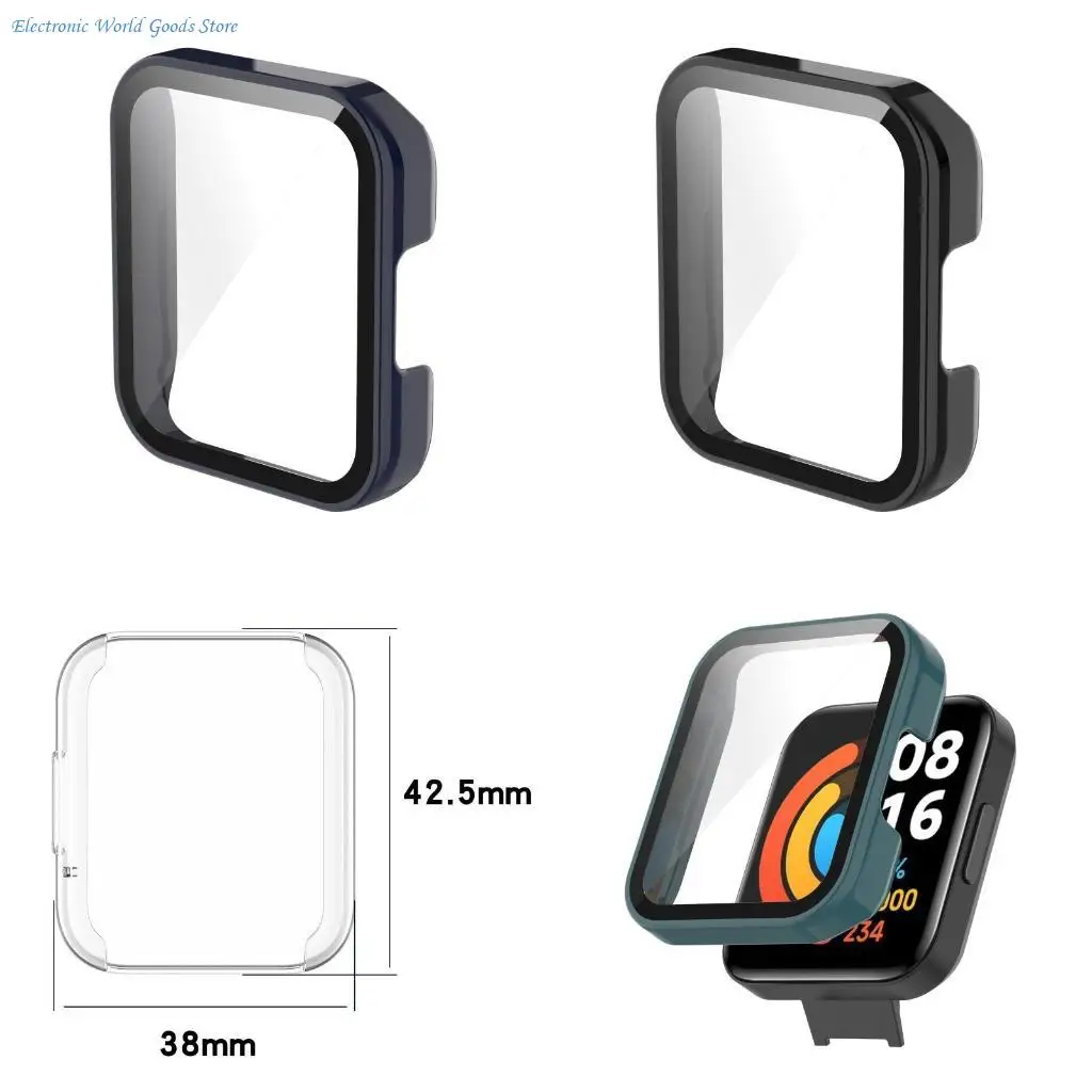 

A3PD Hard for Shell Glass Full Screen Protector for Case Bumper Cover for Redmi Watch