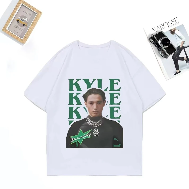 Ankunft Kyle Alessandro Print T Shirts Männer Frauen Heißer Leichter Eurovision Hip Hop Tops Baumwolle Kurzarm Übergroßen Streetwear