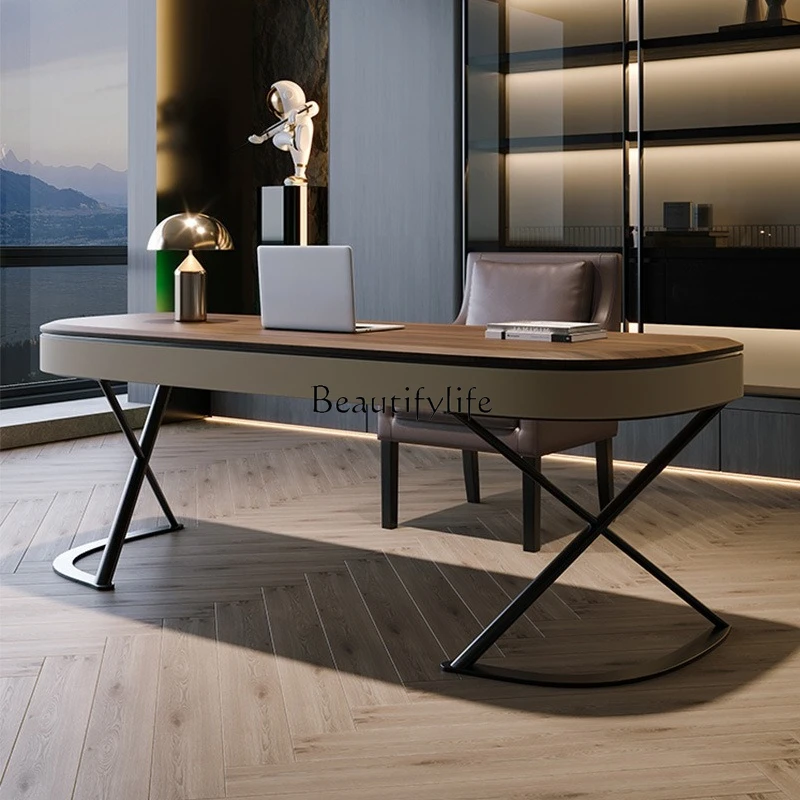 مكتب من الخشب الصلب عالي الجودة وخفيف الوزن وطاولة استشارة مكتبية حديثة وبسيطة للمنزل البسيط #2