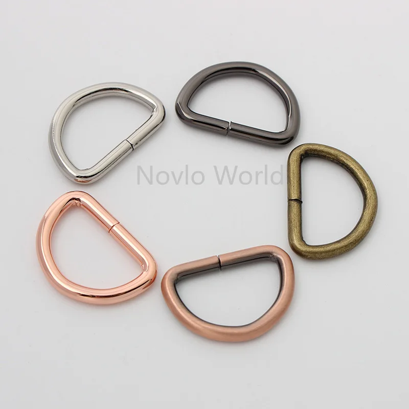 10-50 pieces 2 sizes 10-20mm 7 colors 3/8\'\' 3/4\'\' red copper color d ring for backpack opened d buckles purse accessories