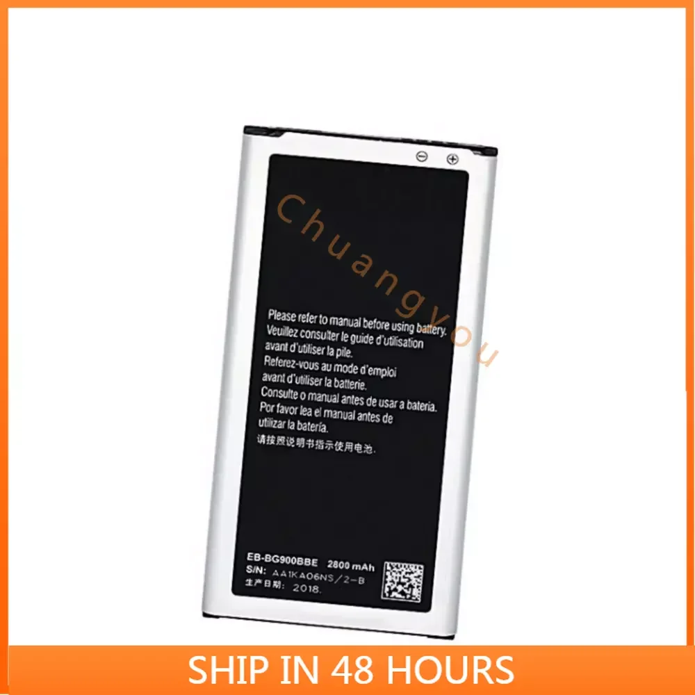 for  S5 Battery for  S5 G900 G900S G900I G900F G900H 2800mAh EB-BG900BBE With NFC Replacement Battery