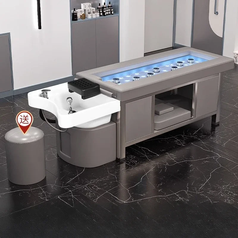 

Light Luxury Style Hair Basin Bed Salon Chairs Shaving Chair Cosmetologist Complete Beauty Washbasin Chuveiro Professional Spa
