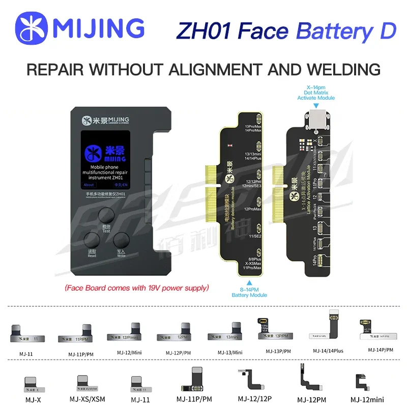 MIJING ZH01 Dot Matrix Programmer Face ID Host Set Battery Repair Dot Matrix Data Change For iPhone X-11 12 13 14 Pro Max Repair