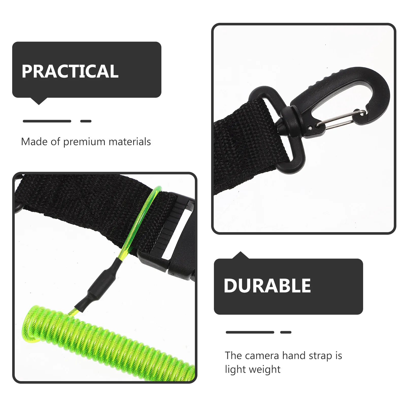 Camera Wrist Strap Underwater Diving Quick Release Anti-Lost Spring Lanyard Premium Material Comfortable Secure Fit for All
