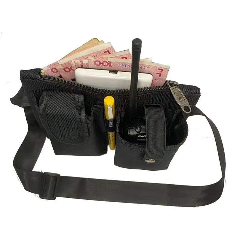 Restaurant Waiter Waist Money Pouch Bag Restaurant Apron Bag With Adjustable Belt Check Holder For Bars Cafes