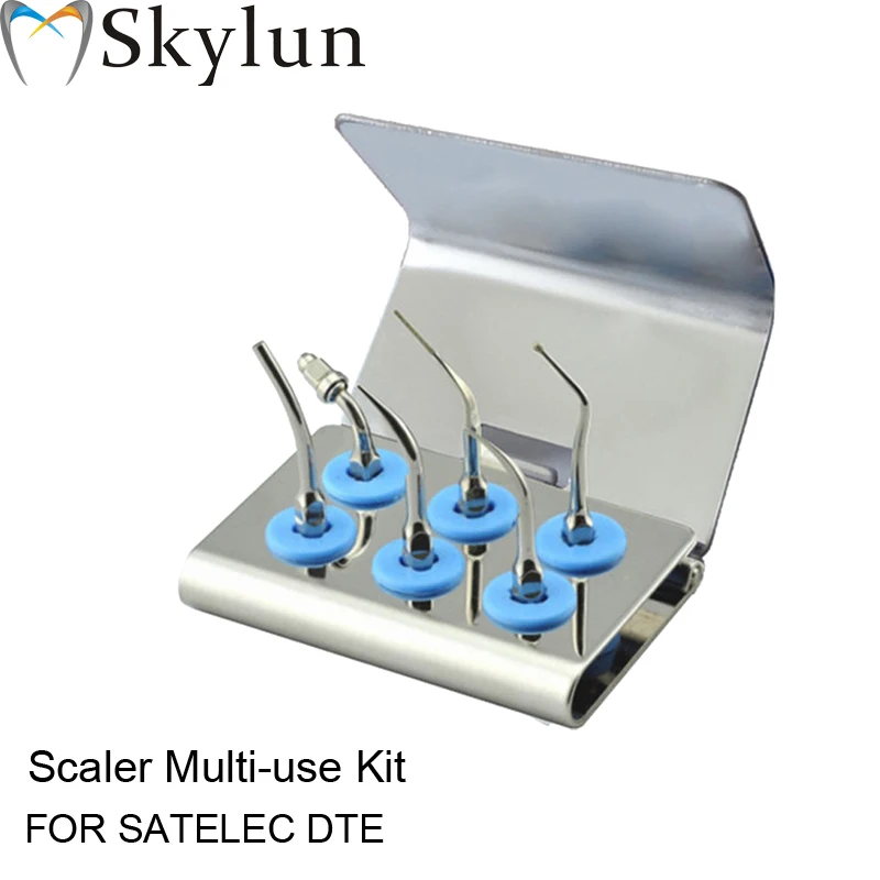 

1set Dental Ultrasonic scaler Tip Kit multi-use tips kit CD1 GD1 PD1 ED1 SBD1 PD3D Fit SATELEC DTE AT21