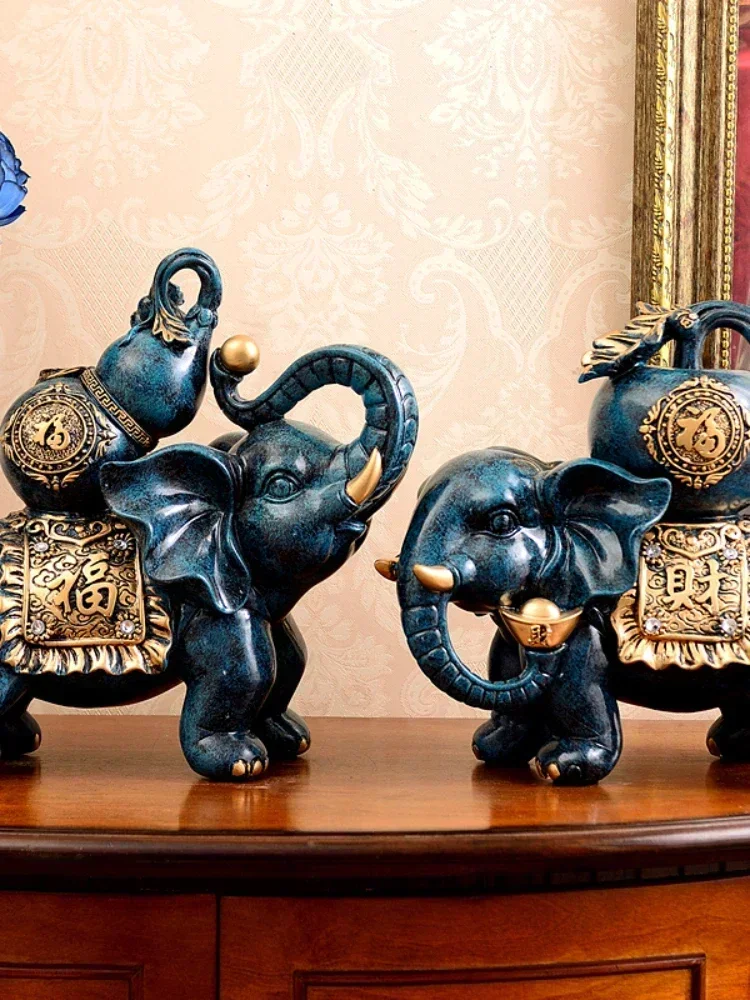 Elephant Furnishings Ornaments TV Cabinet Creative Soft Ornaments Office Craft Decoration Opening Gift