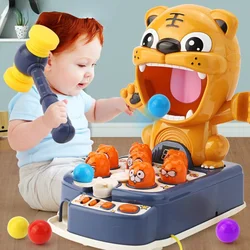 Whack Game Mole Toy Mini Electronic Arcade Game Pounding Toy Light Musical Hit The Mole Interactive Toy Gift For Boys Girls