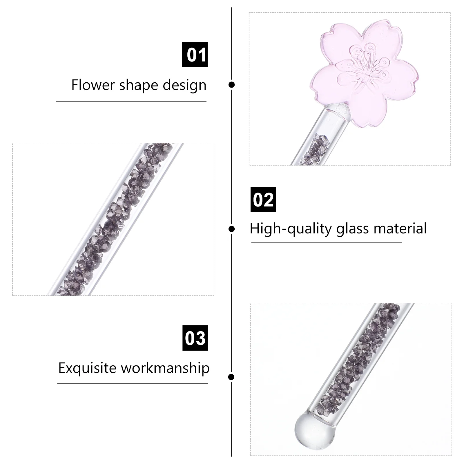 

1Pcs Stylish Glass Beverage Stirring Stick Multi-Function for Cocktails Juices Teas Coffees Ideal for Various Occasions