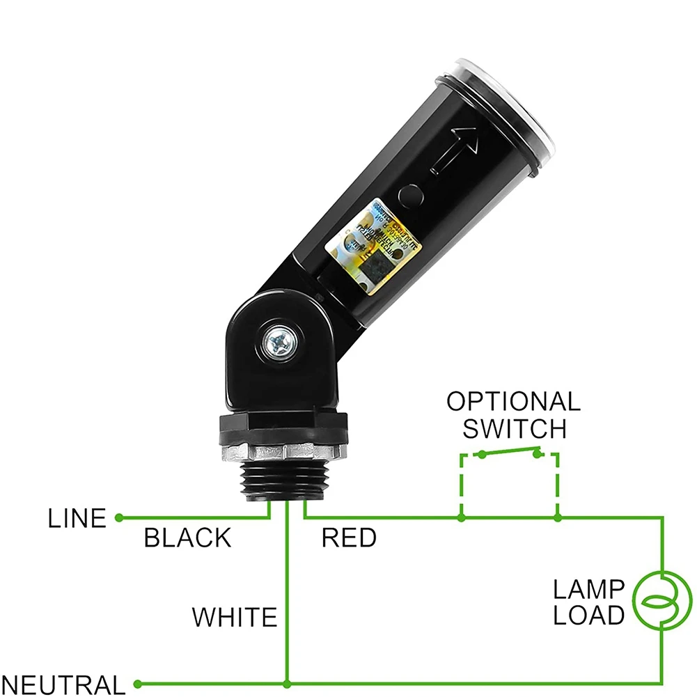 2パック、夕暮れから夜明け/昼夜センサー、光電スイッチ、フォトセルセンサー、屋外照明用IP65防水フォトセルレア