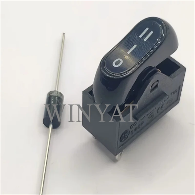 16A Red / Black Switch 1 piece + 1 piece IN5408 diode SIBER CO Hair Dryer Switch