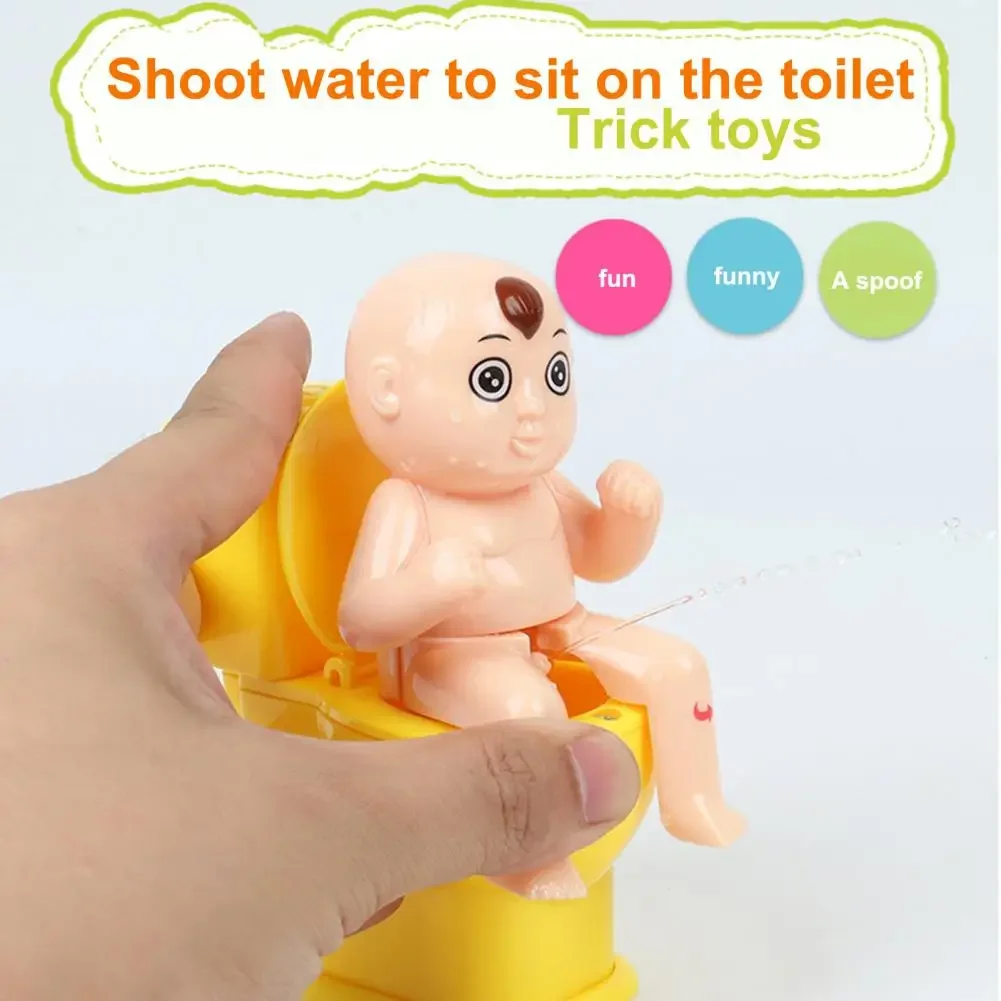 Funny Children Tricky Shooting Water Toys Novelty Squirt Joke Toy Doll Toilet Pee Cartoon Boy Water Spray