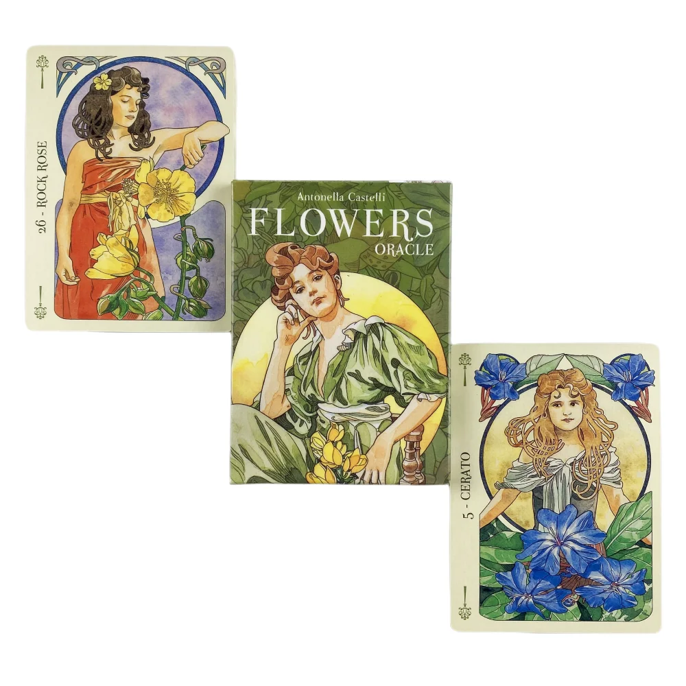 Oracle Flowers Leisure Cards Party Board Game Fortune-Telling Prophecy Tarot Deck