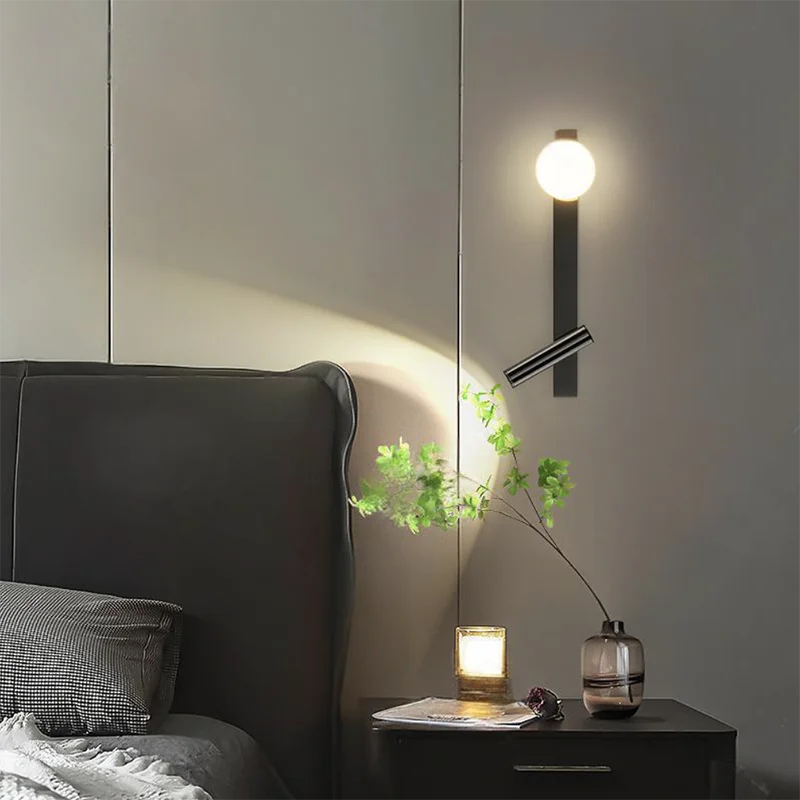 

Wall lamp Nordic modern creative led simple living room sofa background wall decorative lamp reading lamp bedroom bedside lamp