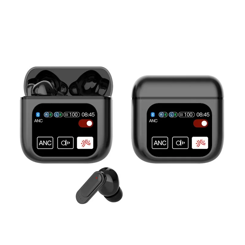 

SE60 LCD Touch Screen Earphone TWS Earphones ANC ENC Wireless Earbuds with Touch Control Screen