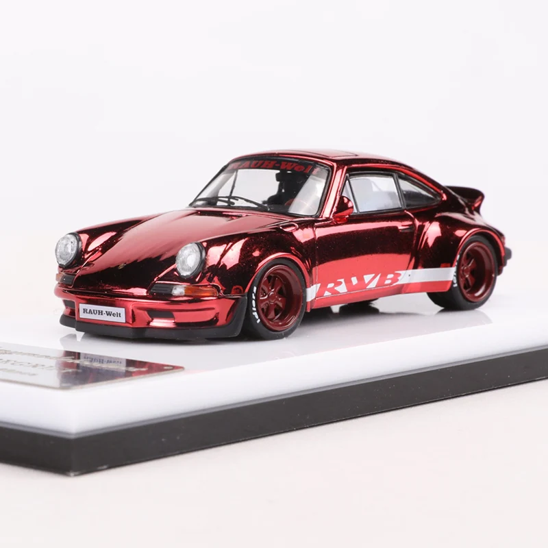 1/64 Model samochód symulacyjny do odlewania odlew stopu Porsche 993 RWB oryginalna dekoracja z wysokiej klasy kolekcji prezent