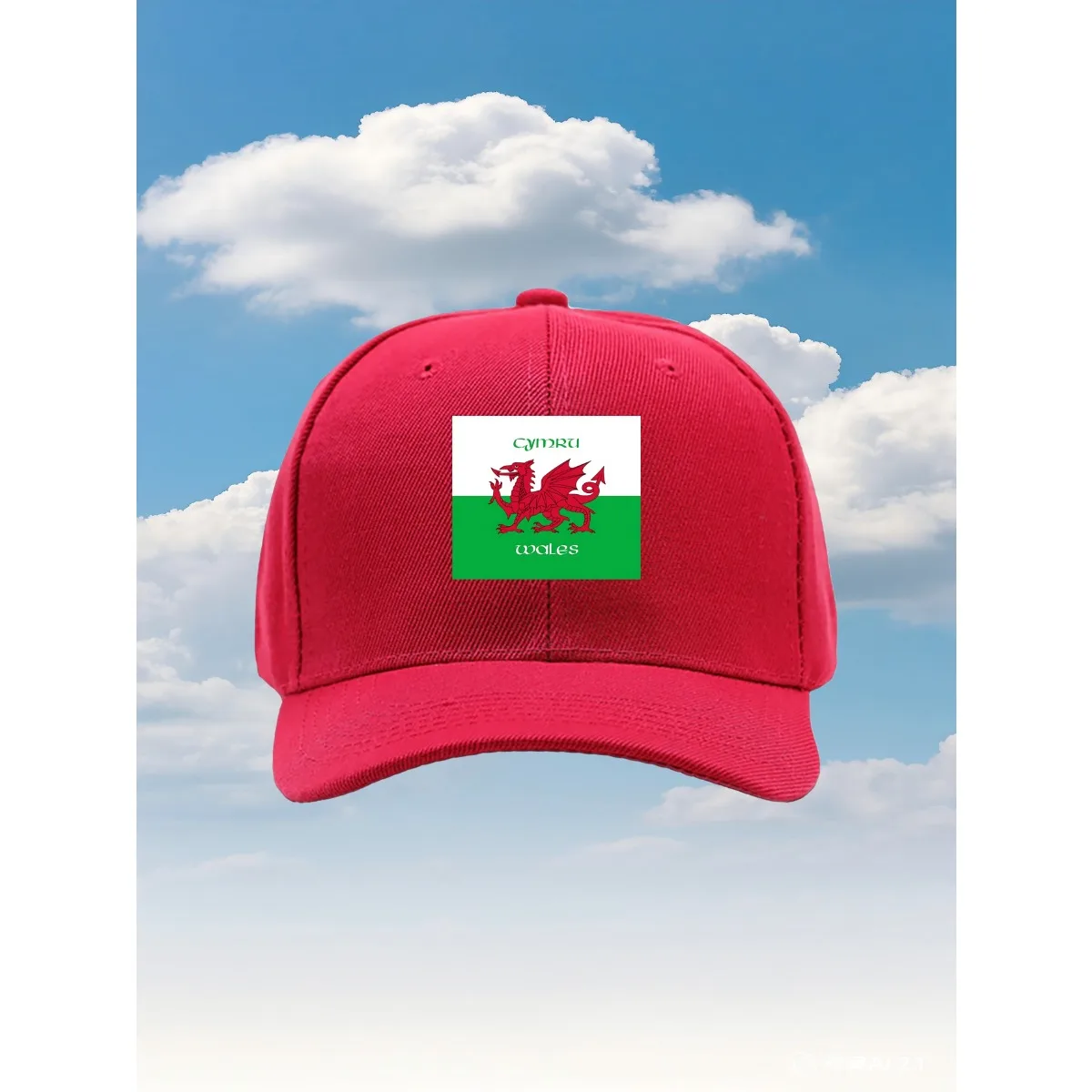 قبعة سائق الشاحنة موديل جديد من علم ويلز 2025 مع تصميم مطبوع ممتع وقابل للتعديل، مثالية للأنشطة الخارجية والسفر