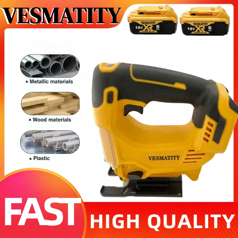 Compatible Cordless Portable Jigsaw Electric Woodworking Tool Multi-Function Design For Dewalt Battery