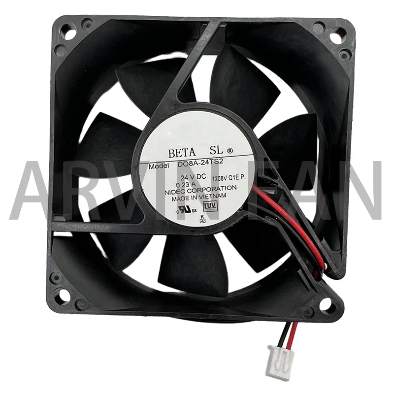 

Original 80mm DC 24V Case Fan D08A-24TS2 8025 0.23A 8CM Two Line Drive Cooling Fan 80*80*25mm