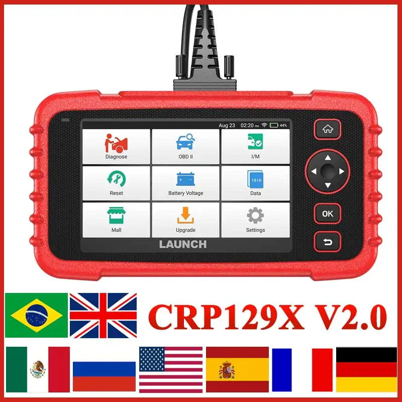 On Sale - LAUNCH X431 CRP129X V2.0 Diagnostic Tools OBDII Scanner Professional Automotive Scanner Diagnostic Scanner