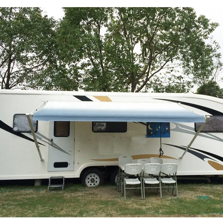 Awnlux W5600 21ft Waterproof Outdoor Roll Out Awning For Motorhome Caravan Camping Sprinter Van RV Accessories Van Awning