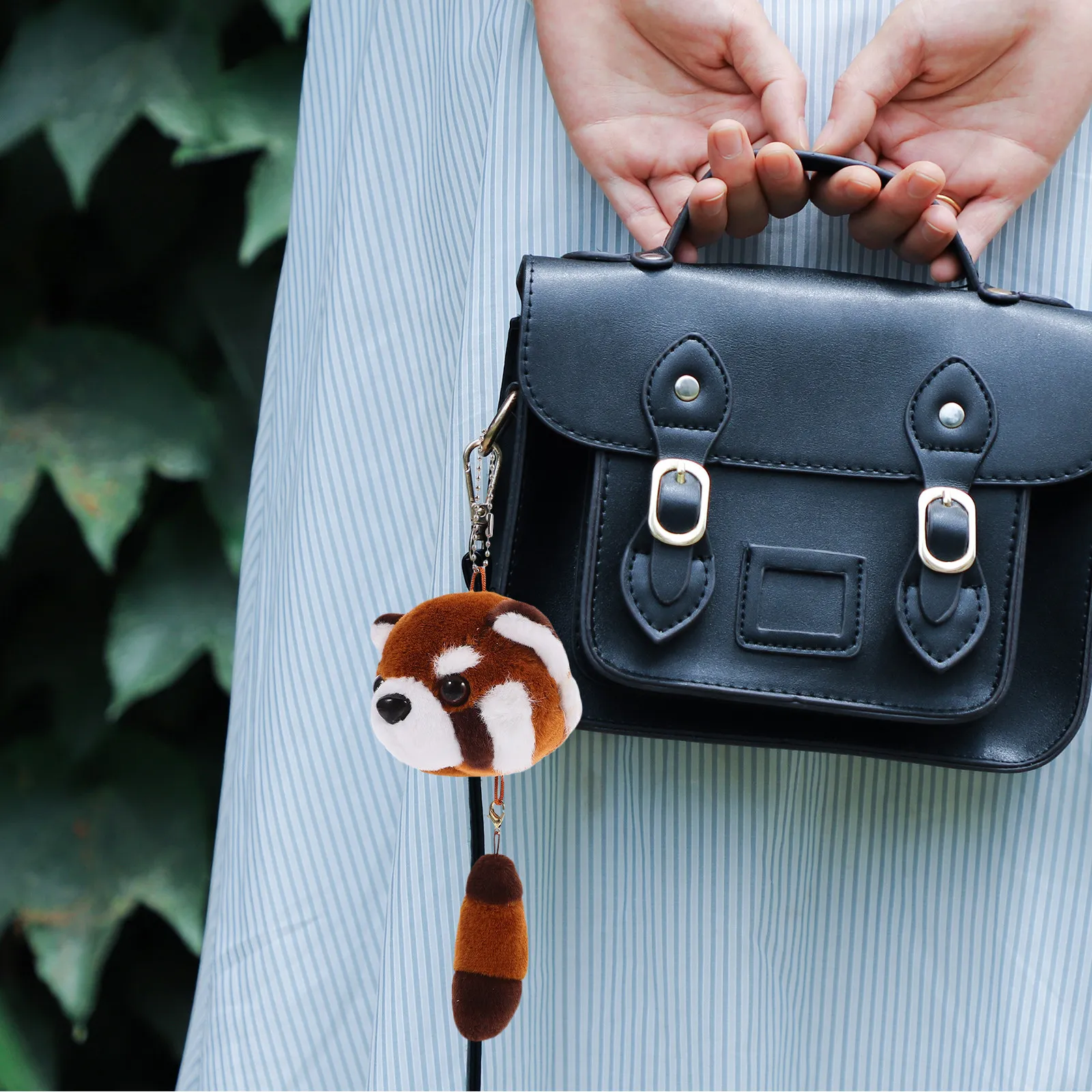 Stuffed Raccoon Pendant Cute Keychain Ornament Bag Hanging Decor Backpack Room Hanging Decoration Gift