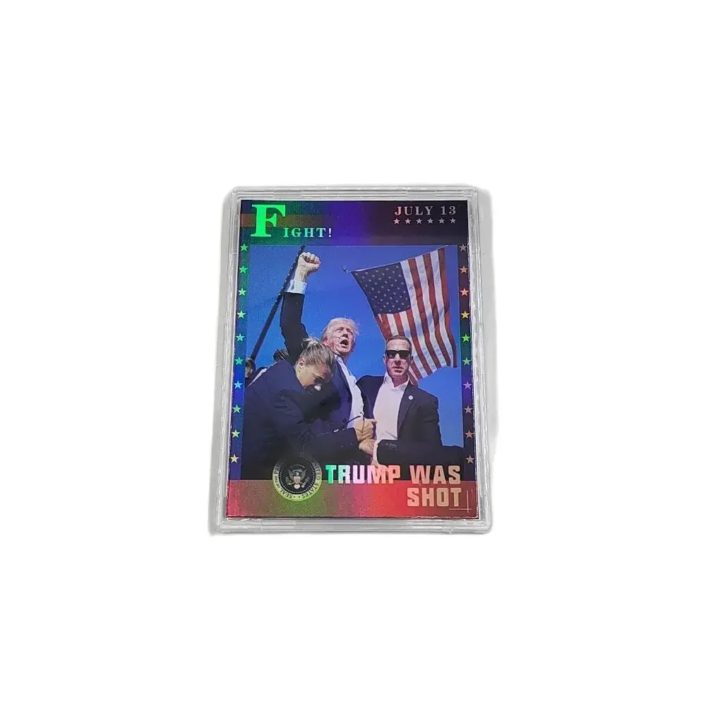 Donald Trump SHOOTING MAKES ME STRONGER President CARD NO.45   New Gold Commemorate Shot Collection Card Collection