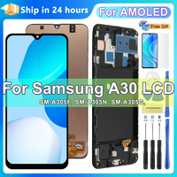 Display For Samsung A30 A305/DS A305FN LCD Display with Touch Screen Digitizer Assembly For Samsung A30 lcd with frame