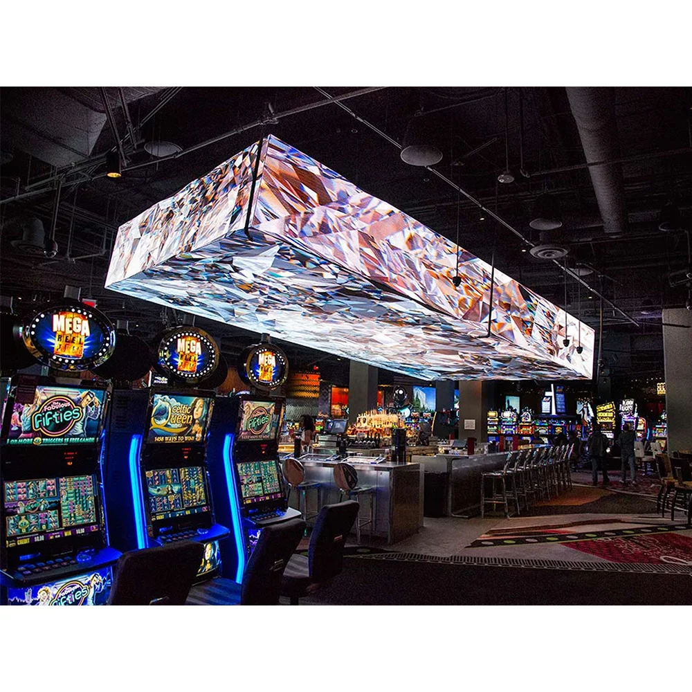 أربعة جوانب حافة سلسة جدار الفيديو 90 درجة عمود الزاوية شاشة عرض LED داخلية لمعرض المعرض التجاري المعرض