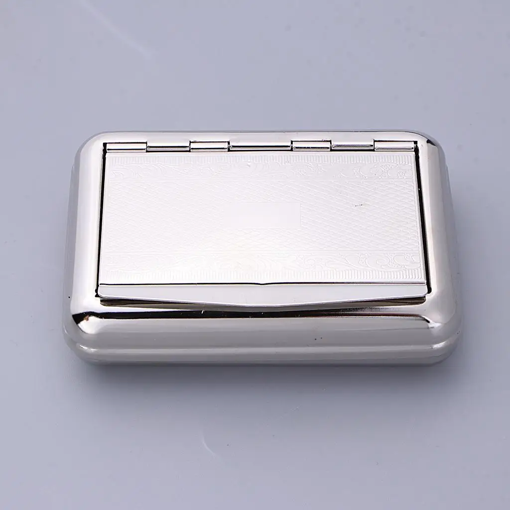 Silver Smoking Pipe Tobacco Storage Case Moisturize Box for Fathers Day Gift