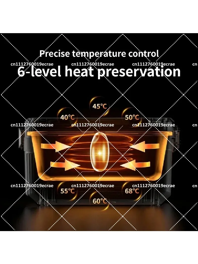 USB Electric Heating Lunch Box Insulated Portable Rechargeable Warm Food Container for Camping Travel Office