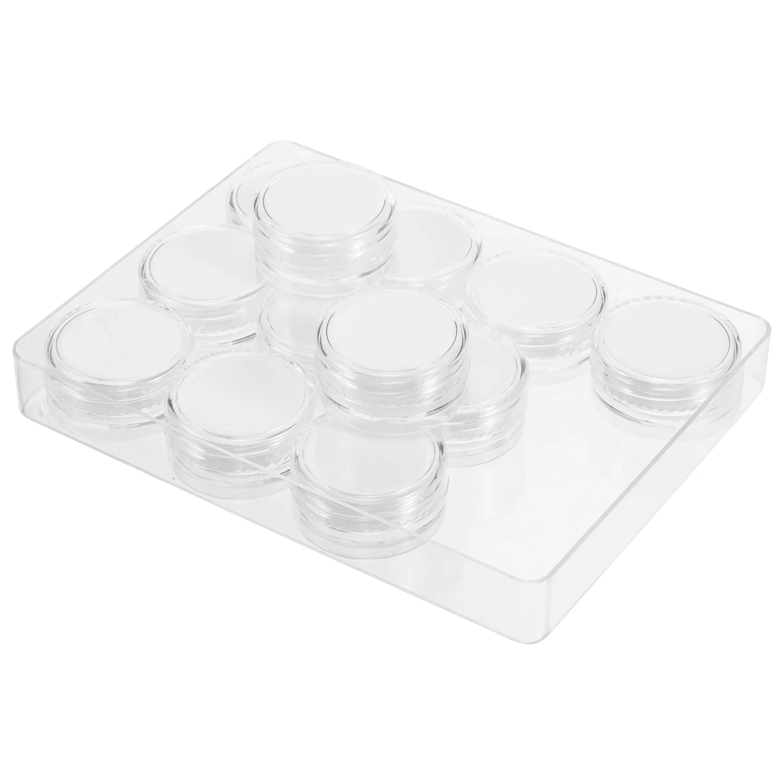 

1 set Acrylic Bare Gemstone Display Cases Storage Jewelry Holder Crystal Rough Foam Travel Beads Button Case Small