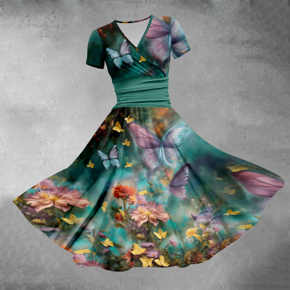 Retro Summer Dress Stylish Party Dresses 2024 Maxi Dress Fashion Women Clothes Evening Dresses Elegant Robe Trendy Girl Vestido
