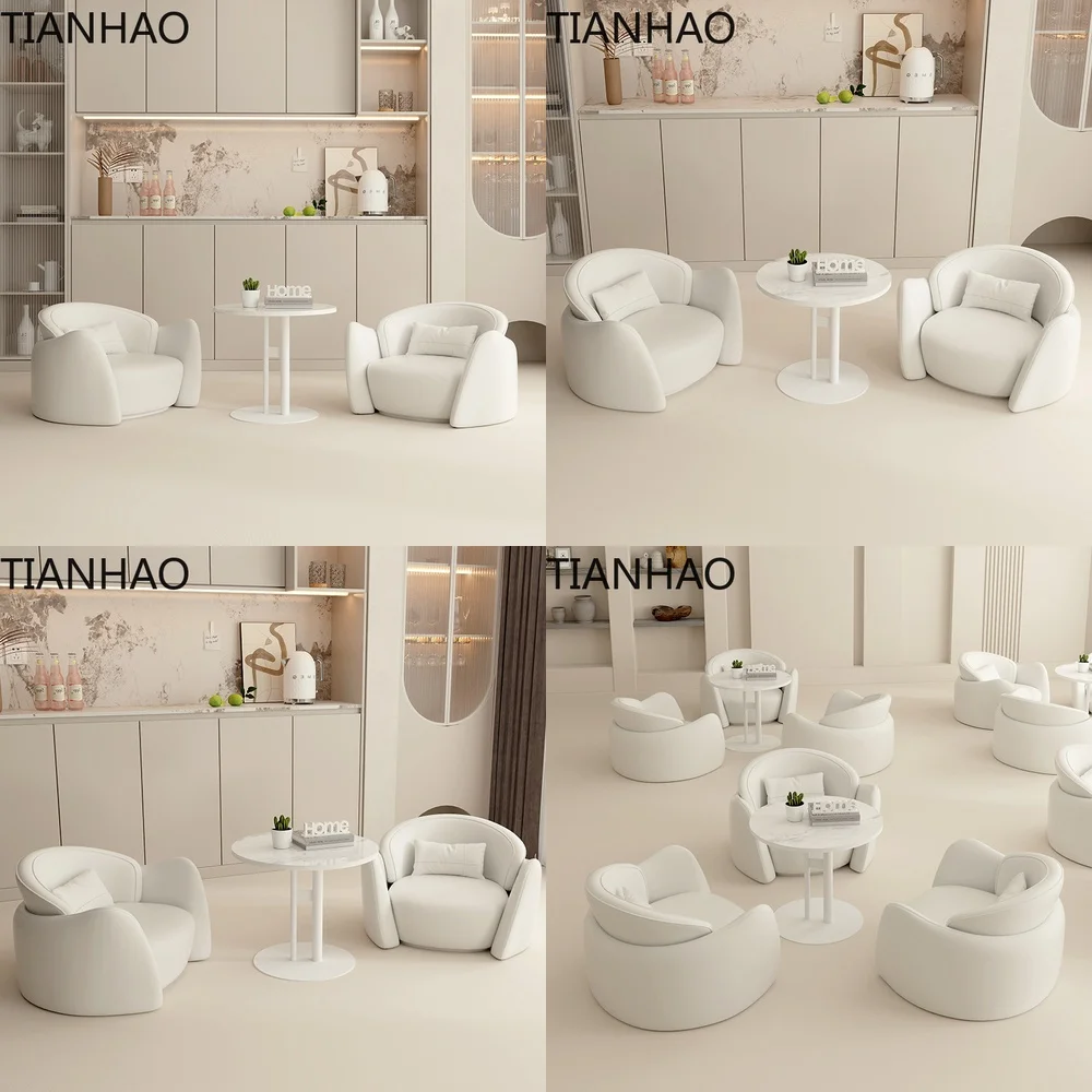 Business Hotel Office Meeting Sofa Table Set Beauty Salon Lobby Creative Lounge Reception Seating