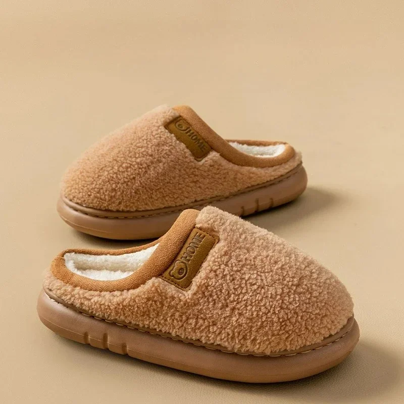 Men's Winter Slippers - Plush Lined House Shoes, Anti-Slip Indoor Home Slides with Thick Fleece for Warmth (Big Sizes Available)