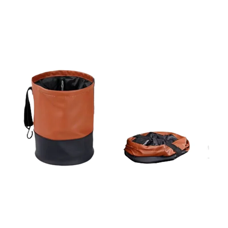 Car Garbage Bin Foldable Garbage Storage Box Leather Waterproof Chair Back Hanging Car Garbage Bin