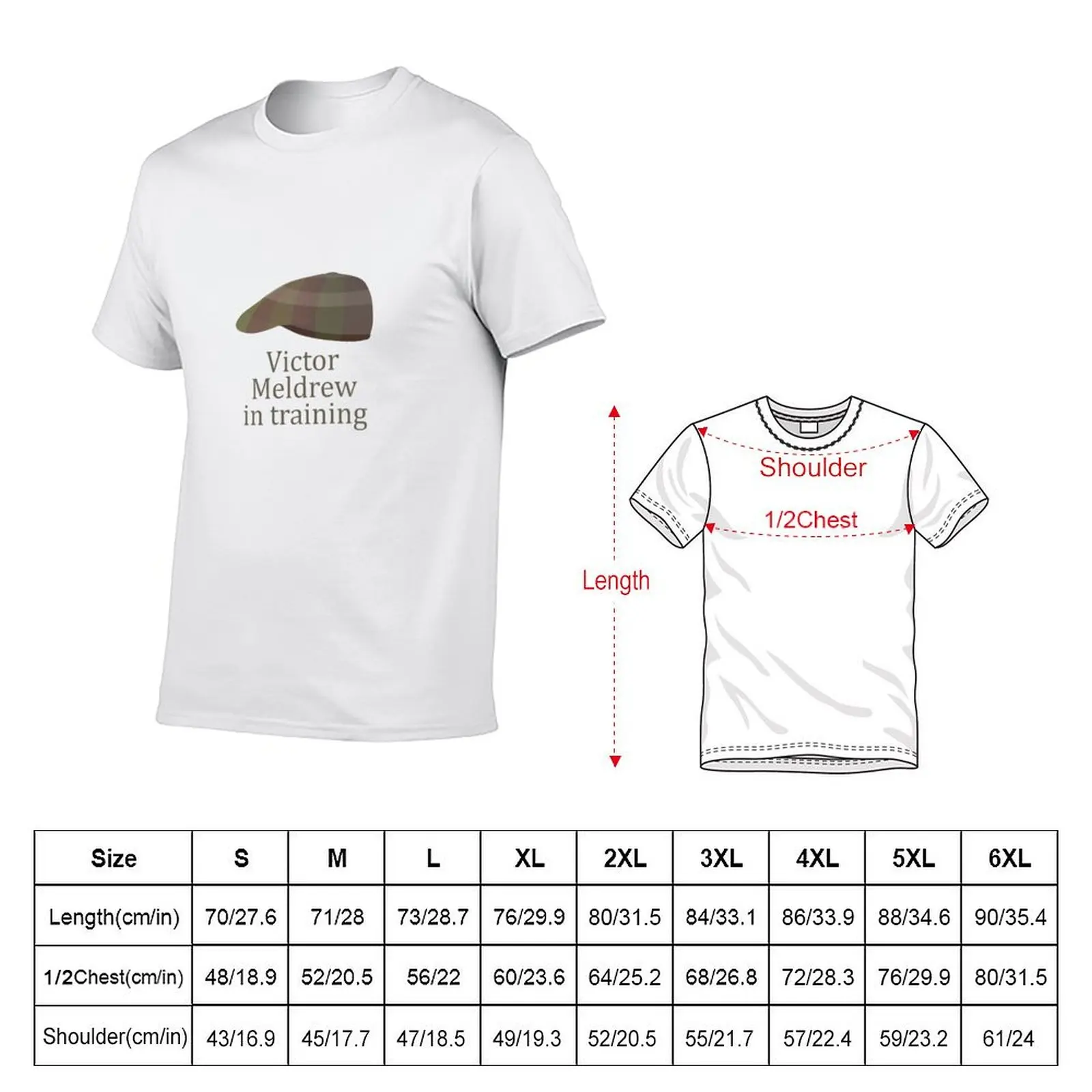 Victor Meldrew in Training Flat Cap design T-Shirt Festival Party Tee Top