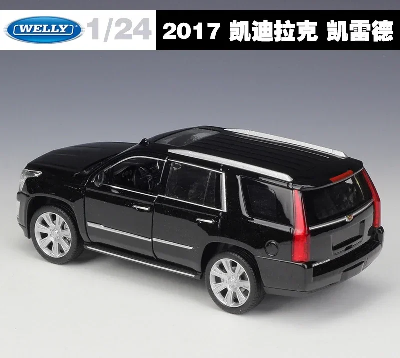 WELLY 1:24 2017 Cadillac Escalade Simulator Alloy Diecast Model Car SUV Metal Toy Car Toys For Kids Gift Collection B591