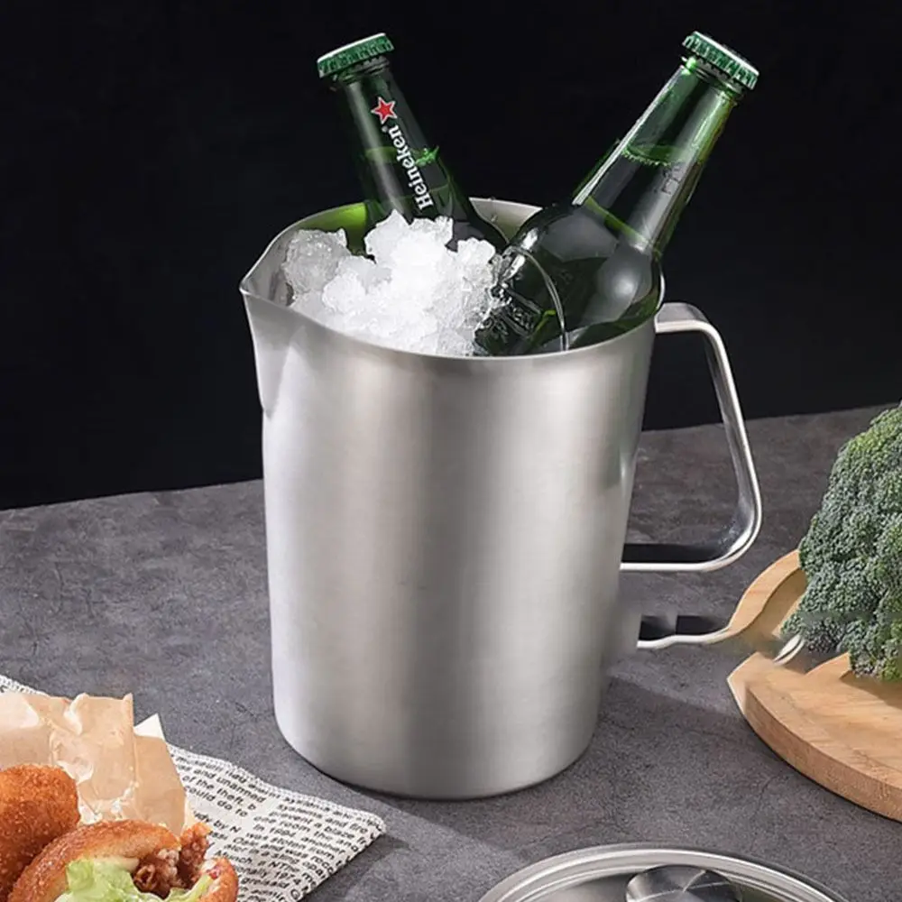 

500/1000/1500/2000ML Stainless Steel Cup with Scale Stainless Steel Milk Frothing Jug Large Capacity with Handle