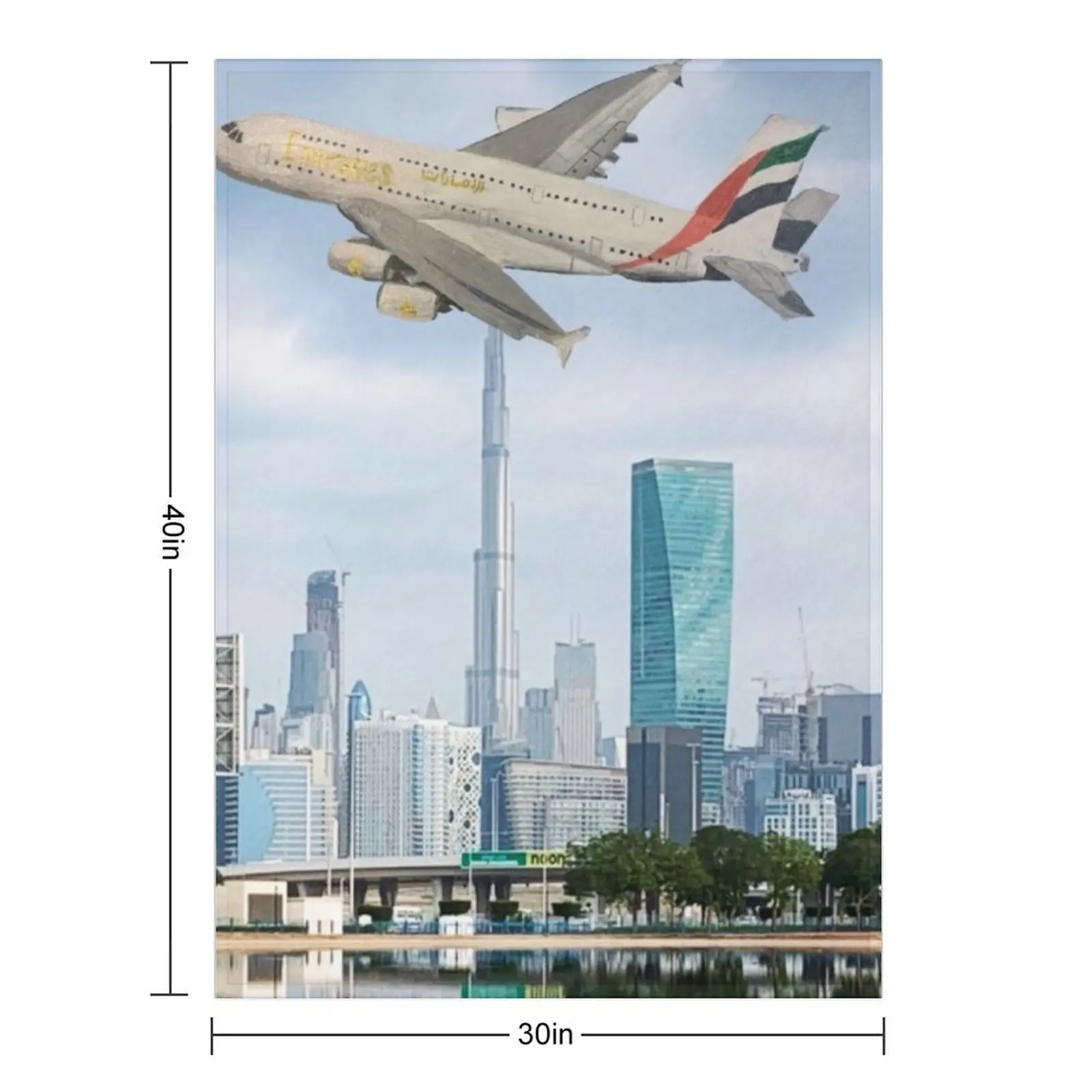 الإمارات ايرباص A380 تحلق فوق دبي رمي بطانية المانجا لأفكار هدايا عيد الحب رقيقة البطانيات