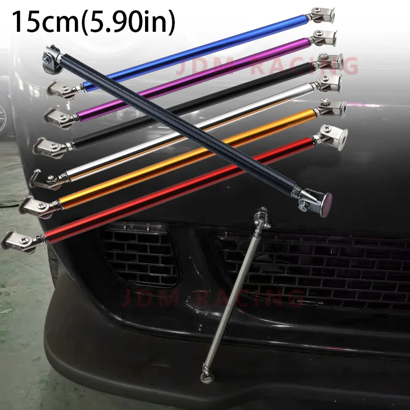 

150mm Universal Car Splitter Rods Racing Adjustable Stainless Steel Front Bumper Lip Support Tie Bar Kit Saving Drilling Hole
