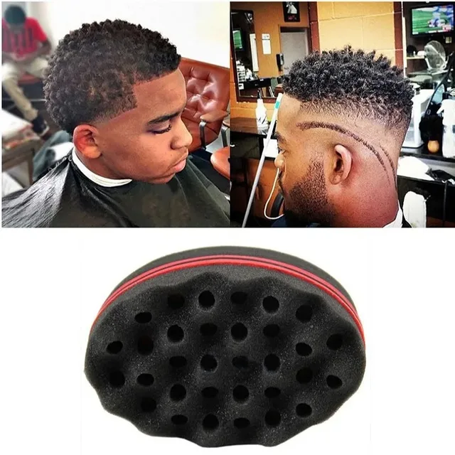 Magic Twist Hair Sponge Set, Curling Sponge Brush, Perm Grid Comb, Metal African Insert Comb, Hair Salon Hairstyle Set 2