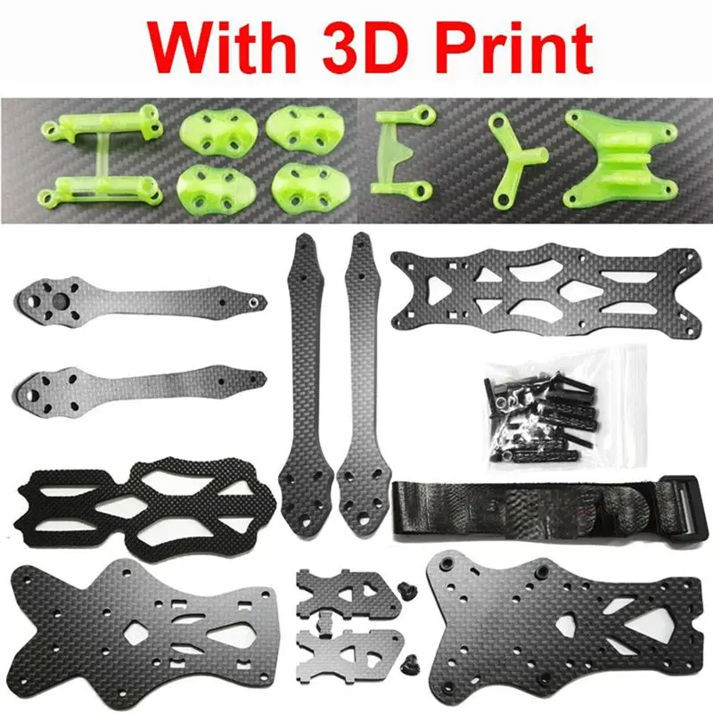BNVN-APEX DC Drone Rack Quadcopter Frame Freestyle Racing Drone Frame Drone Model Aircraft Parts Drone Rack+3Dprint