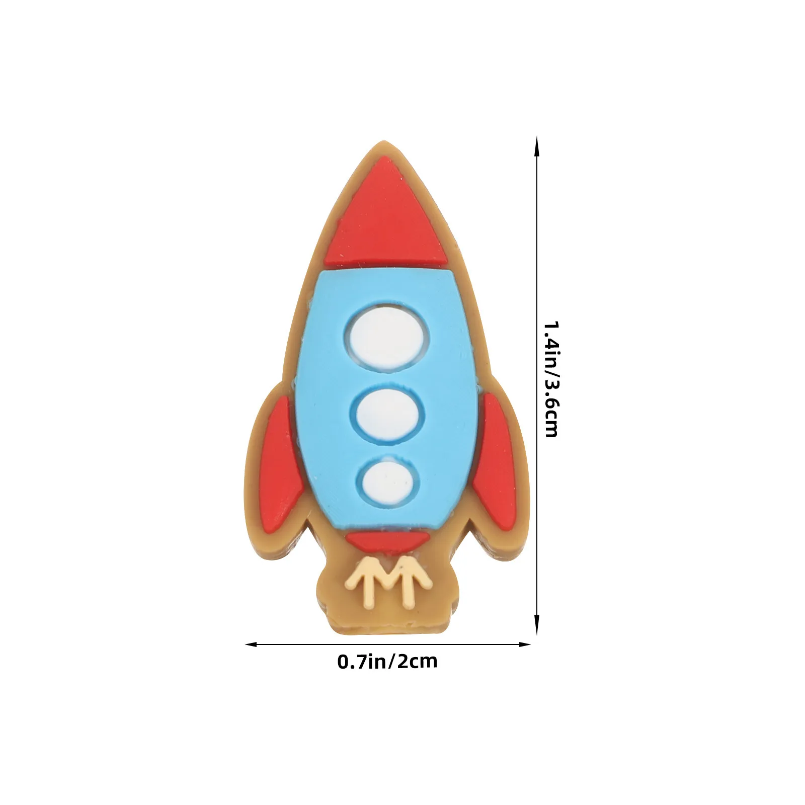 6Pcs PVC Rocket Pencil Extender Cartoon Pencil Cap Tip Protector Soft Flexible Cute Design for Students Artists Creative