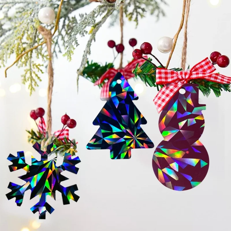 Silicone  Pendant Mold Rainbow Light Effect Snowflake Keychain Pendant Resin Mold Christmas Charm Mold