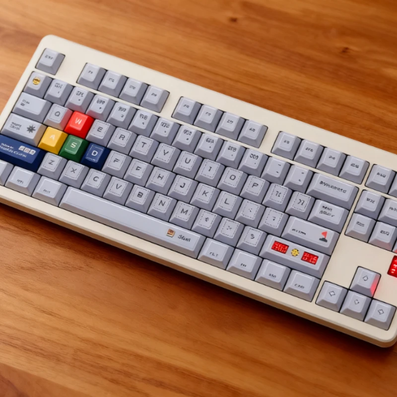 

Механическая клавиатура Minesweeper, колпачки для клавиш с сублимированным красителем, PBT Cherry Profile, полный набор, индивидуальный уникальный дизайн, совместимость 87/108 клавиш