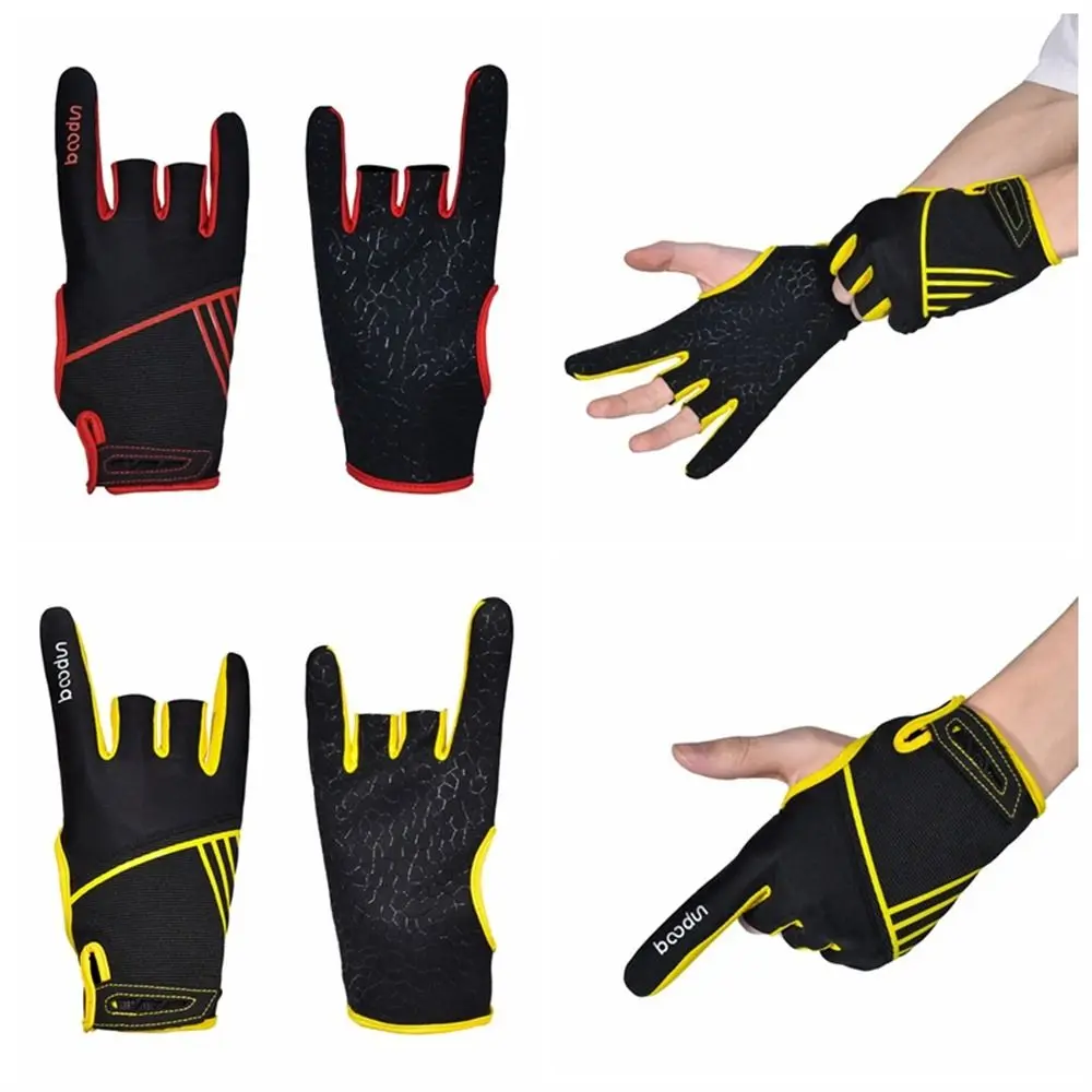 Bowling Accessories Anti-Skid Bowling Glove Half Finger Breathable Bowling Ball Gloves Professional Mittens Sports Gloves Unisex