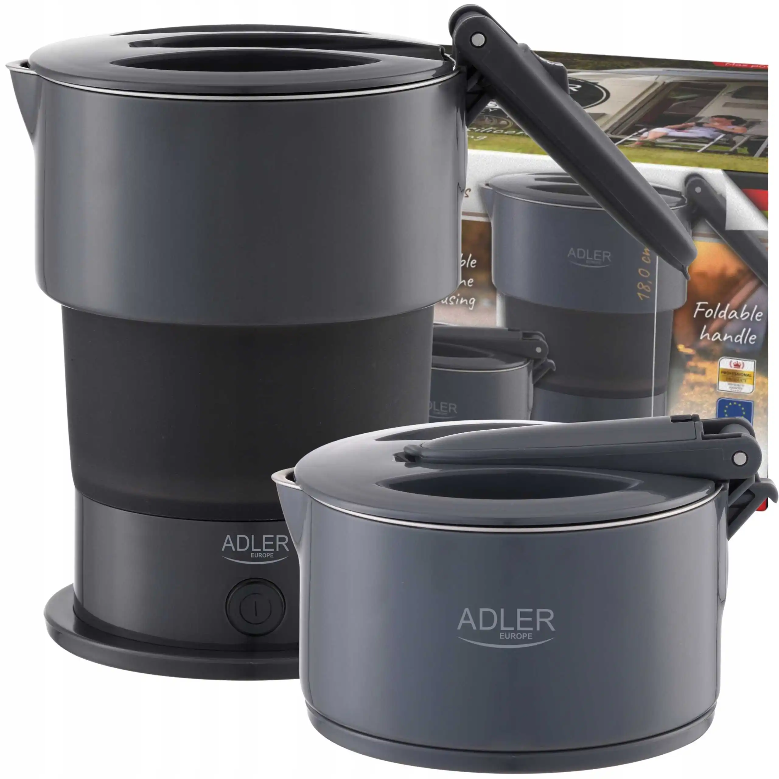 Elektrischer Wasserkocher, zusammenklappbar, Silikon, 0,6 l, 600 W, ideal für Reisen, sicher und sparen