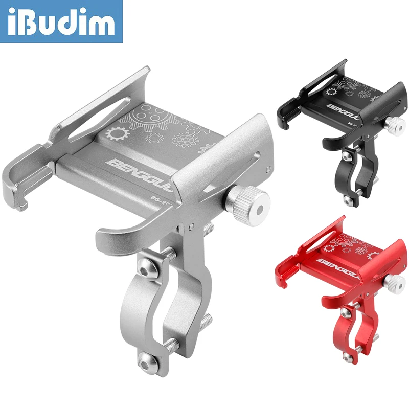 IBudim Suporte para telefone de bicicleta com rotação 360 Suporte para telefone de bicicleta para dispositivos de 4,7 a 7,0 polegadas Suporte para telefone móvel para guidão de motocicleta